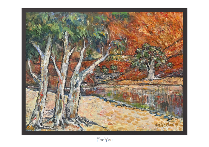 Greeting and Gift Cards Pack of 5 Cards - Impressions of Ormiston Gorge - For you